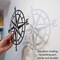 ESTART 11 Inches Metal Decorative Nautical Compass Wall Decor, Living Room Bedroom Office Porch Garden Patio Signs Wall Hanging Art Beach Theme Home Decoration (Black)